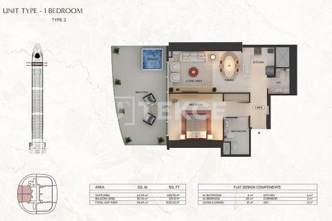 Appartement à Dubai, 2 chambres, 84 m², № 137711 - photo 18