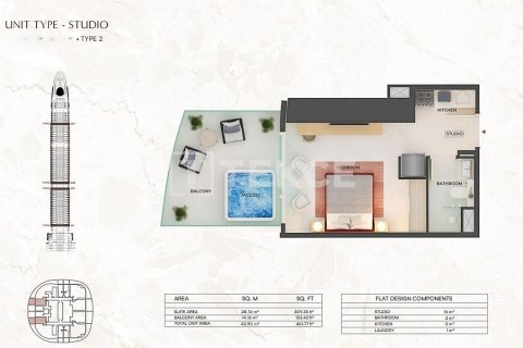 Appartement à Dubai, 2 chambres, 84 m², № 137711 - photo 26