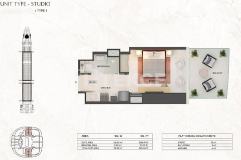 Appartement à Dubai, 2 chambres, 84 m², № 137711 - photo 25