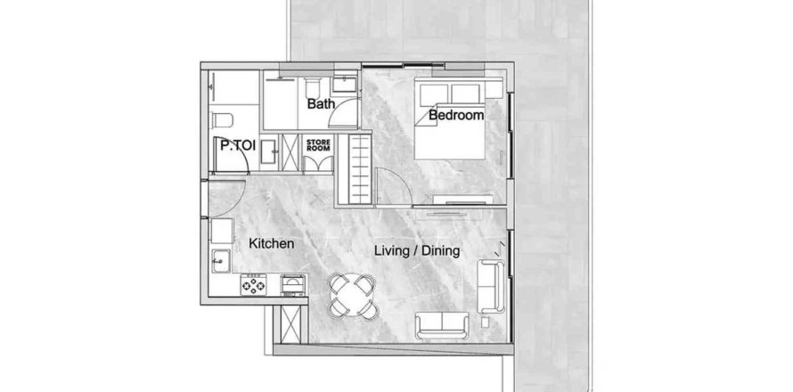 Квартира в Zyra Vista в International City, Дубай, 1 спальня, 68м², № 31494