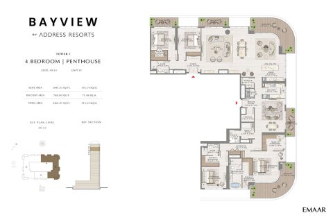 Apartment in BAYVIEW BY ADDRESS RESORTS in EMAAR Beachfront, Palm Jumeirah, Dubai 1 bedroom, 68 sq.m. № 103993 - photo 9