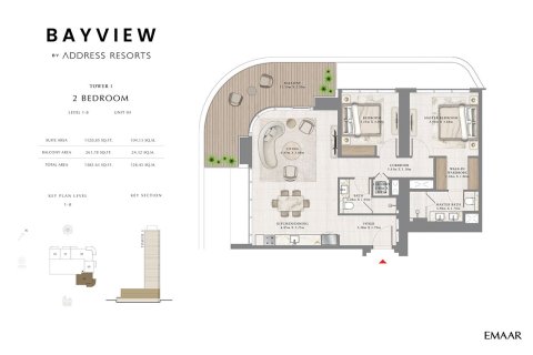 Apartment in BAYVIEW BY ADDRESS RESORTS in EMAAR Beachfront, Palm Jumeirah, Dubai 1 bedroom, 68 sq.m. № 103993 - photo 6
