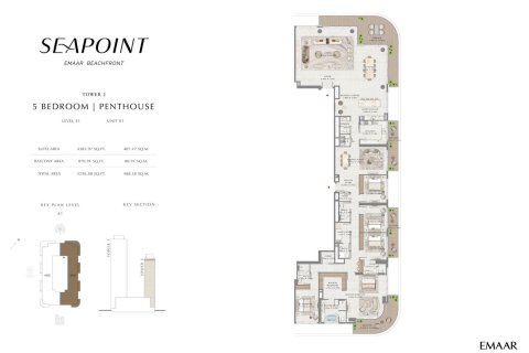 Apartment in SEAPOINT RESIDENCES in EMAAR Beachfront, Dubai Harbour, Dubai 1 bedroom, 53 sq.m. № 103992 - photo 3