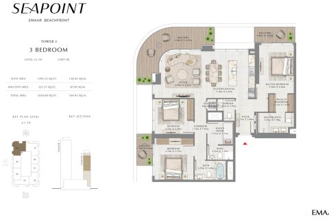 Apartment in SEAPOINT RESIDENCES in EMAAR Beachfront, Dubai Harbour, Dubai 1 bedroom, 53 sq.m. № 103992 - photo 6
