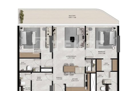 Apartamento en Dubai Studio City, Dubai, 1 dormitorio, 63 m², № 9713 - foto 11