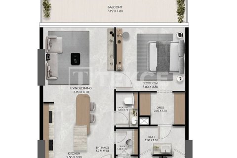 Apartamento en Dubai Studio City, Dubai, 1 dormitorio, 63 m², № 9713 - foto 10