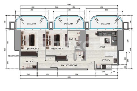 Apartment in Dubai 2 bedrooms, 115 sq.m. № 38610 - photo 12