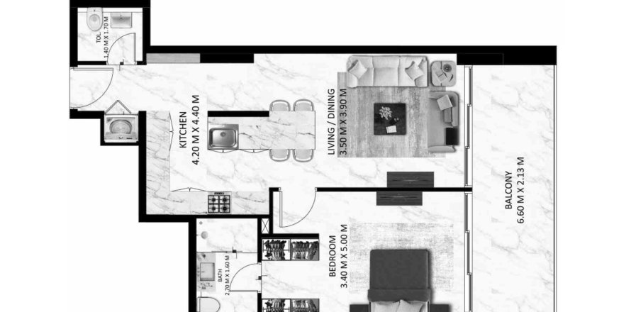 شقة في Bling Avenue 1 في Dubai South (Dubai World Central), دبي 1غرف نوم, 79.38 م² رقم 31632
