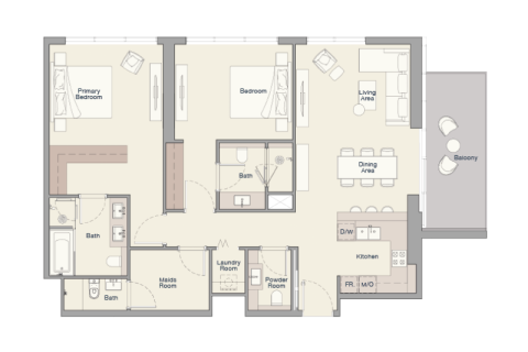 Apartment in Business Bay, Dubai studio, 51 sq.m. № 92347 - photo 6