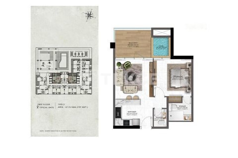 Appartement à Majan, Dubai, 2 chambres, 92 m², № 47436 - photo 14
