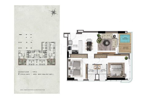 Appartement à Majan, Dubai, 2 chambres, 92 m², № 47436 - photo 16