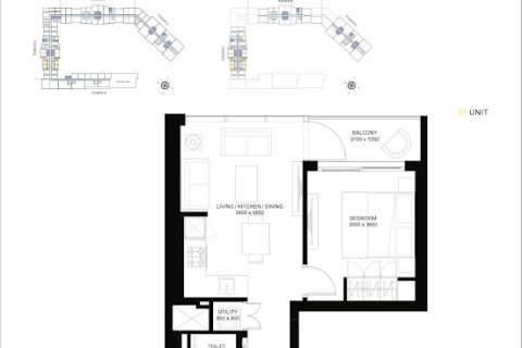 Apartment in SOBHA HARTLAND in Dubai 1 bedroom, 48 sq.m. № 31010 - photo 2